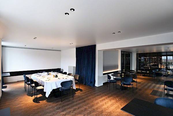 Klimaatplafond in eetruimte hotel 